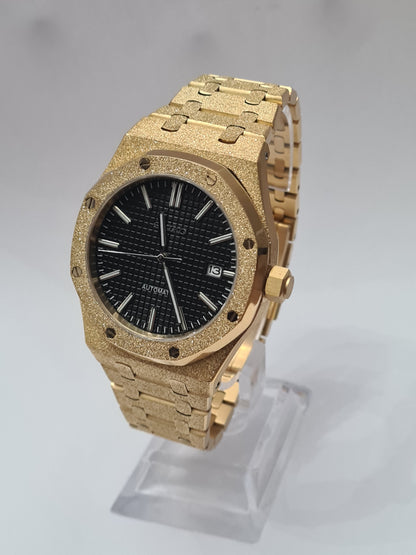 SeikOak – Frosted Gold Black Dial, 42 mm