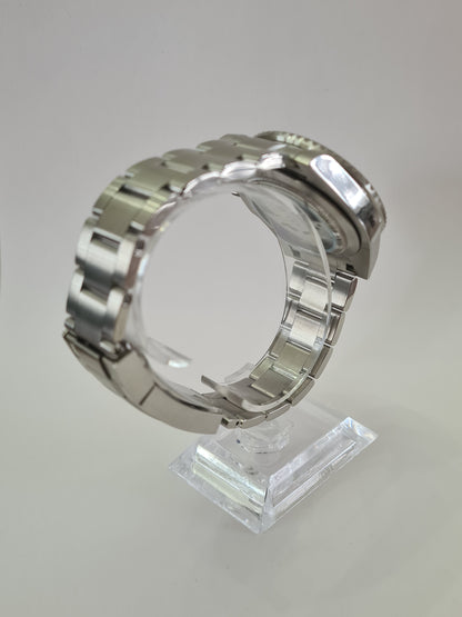 SeikGMT – Green & Black Gradient Dial, Silver Case 39 mm