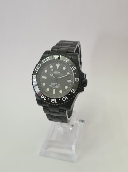 Seikmariner – Full Black, Black Case 39 mm