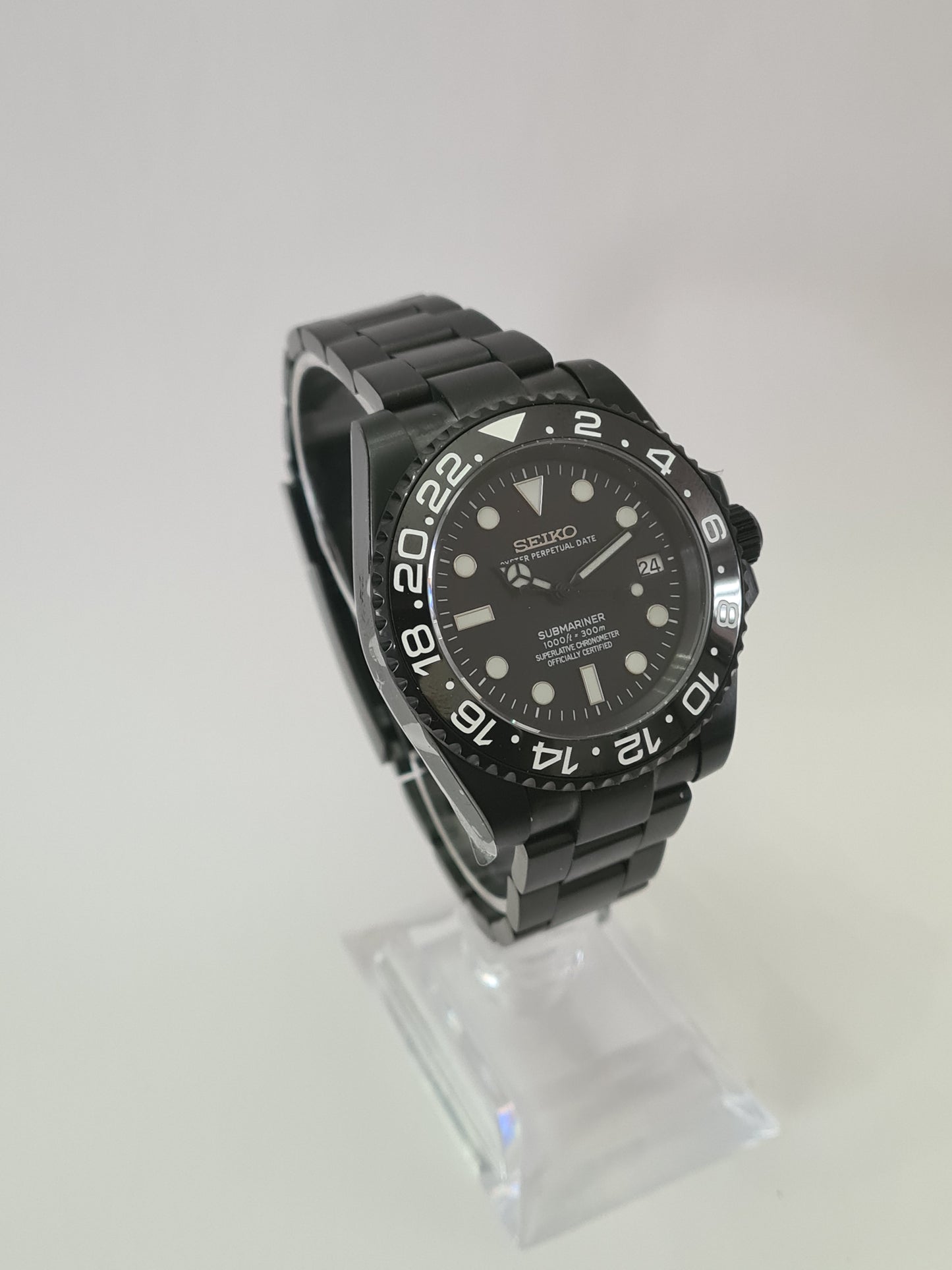 Seikmariner – Full Black, Black Case 39 mm