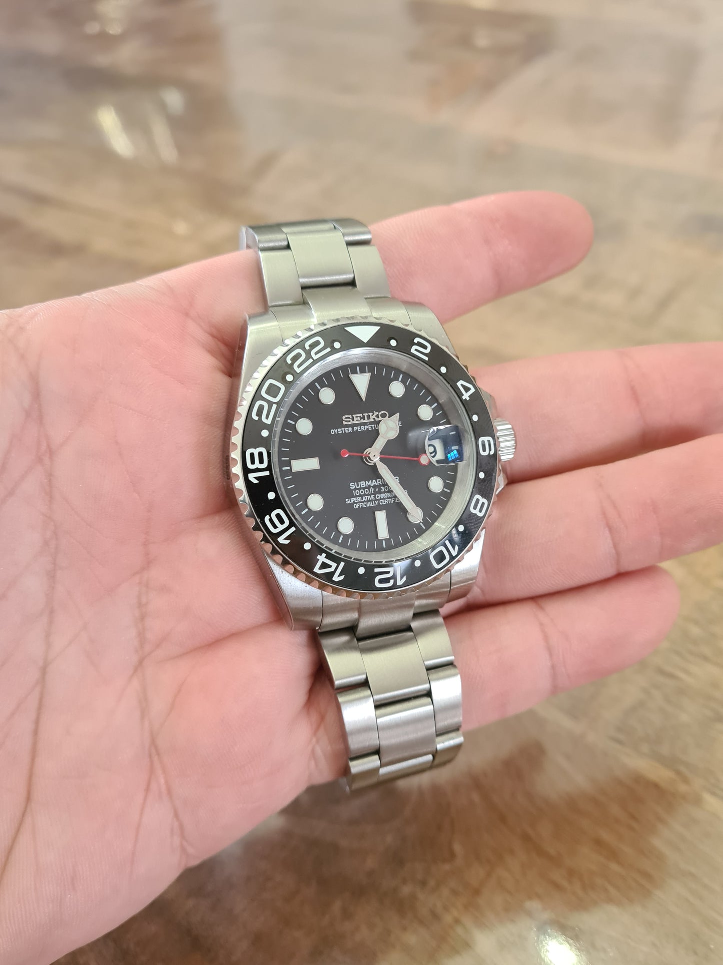 Seikmariner – Black Dial, Black Insert 39 mm