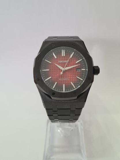 SeikOak – Red & Black Dial, Black Case 42 mm