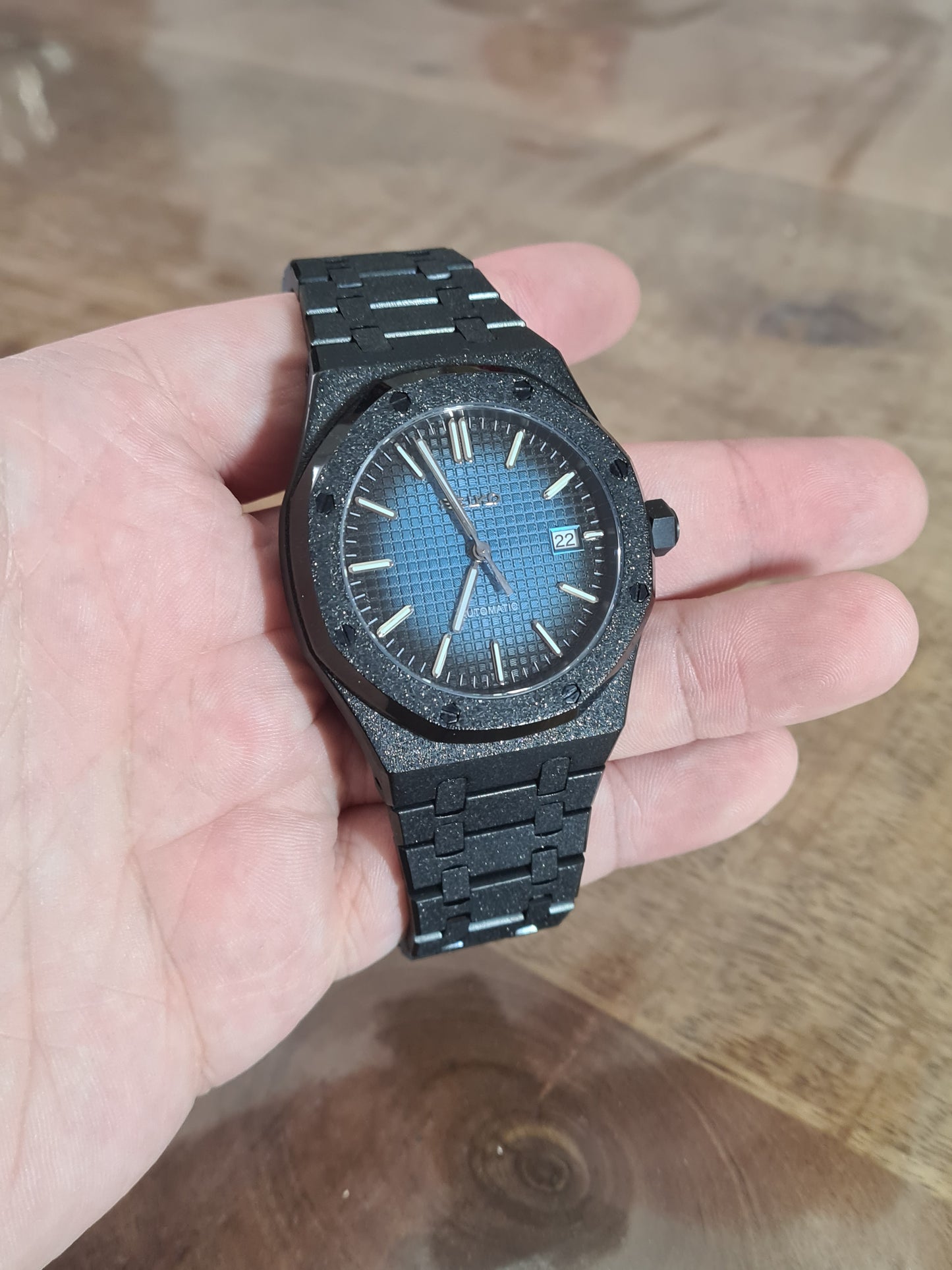SeikOak – Blue & Black Dial, Black Case 42 mm
