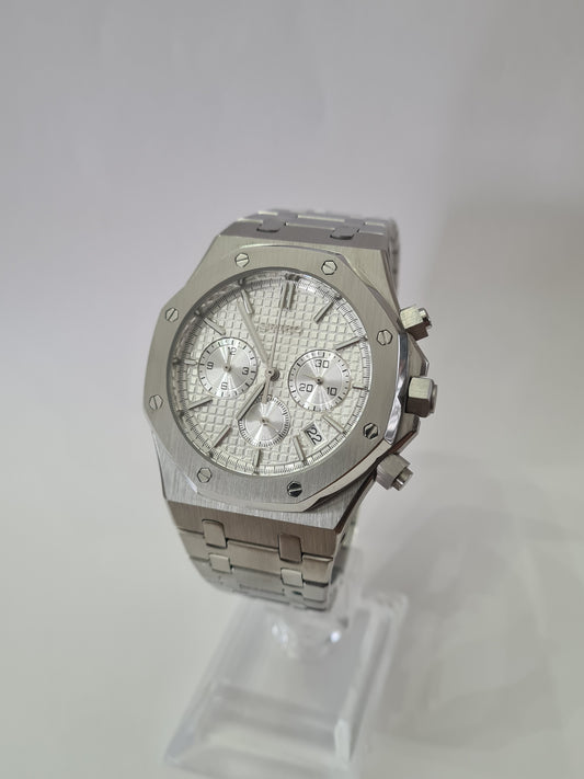 SeikOak – Silver Dial, Silver Case 42 mm