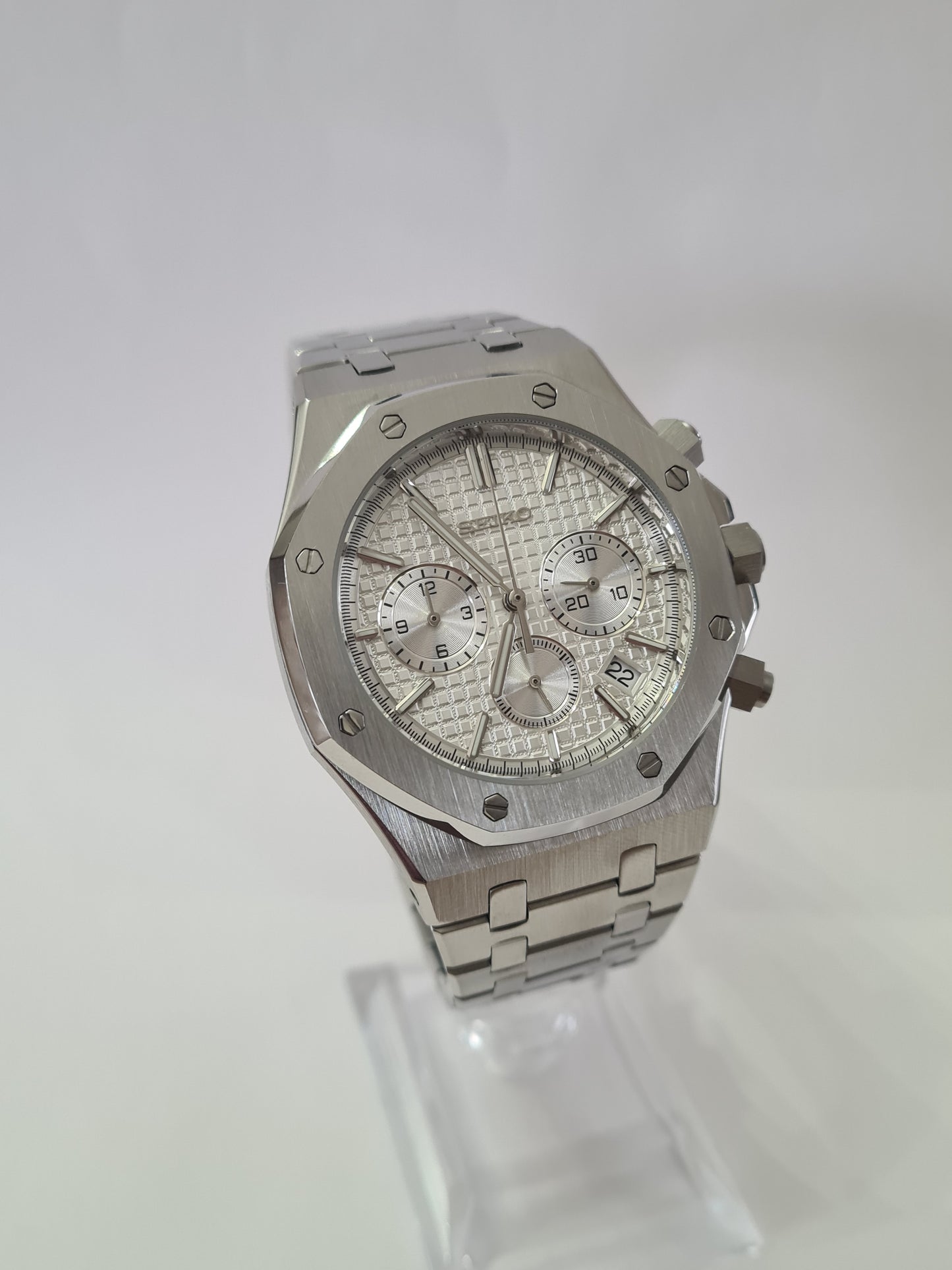 SeikOak – Silver Dial, Silver Case 42 mm