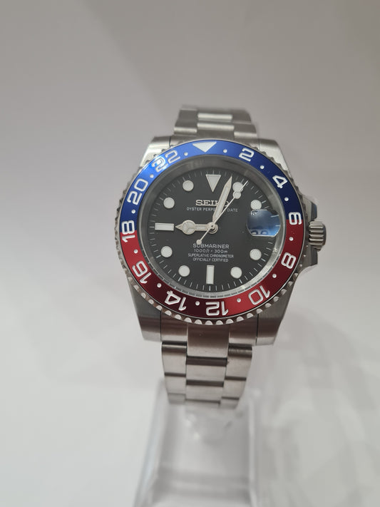 SeikGMT – Black Dial, Pepsi Case 39 mm