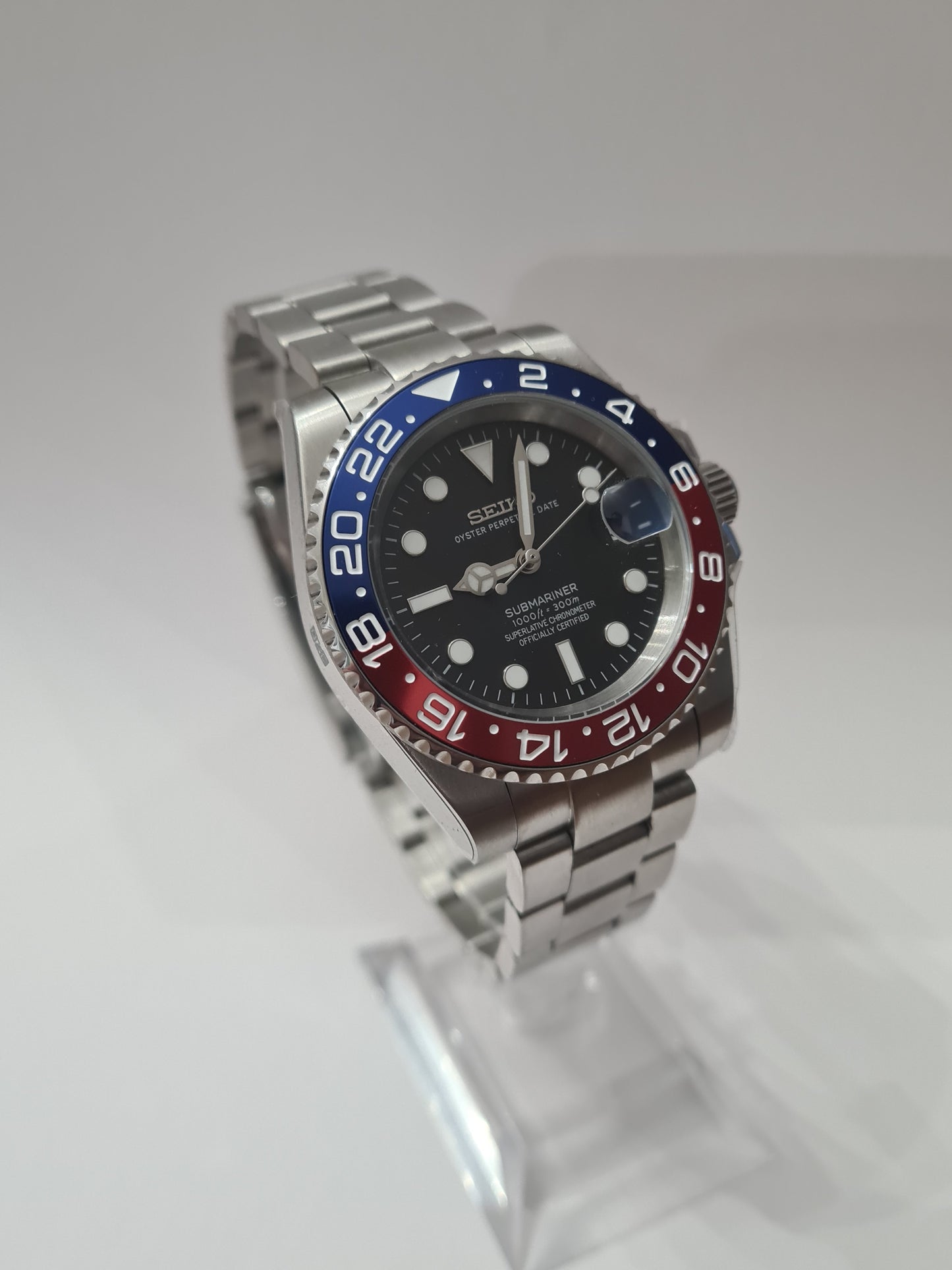 SeikGMT – Black Dial, Pepsi Case 39 mm