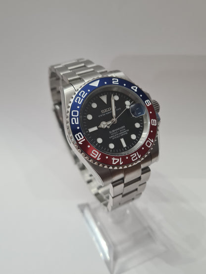 SeikGMT – Black Dial, Pepsi Case 39 mm