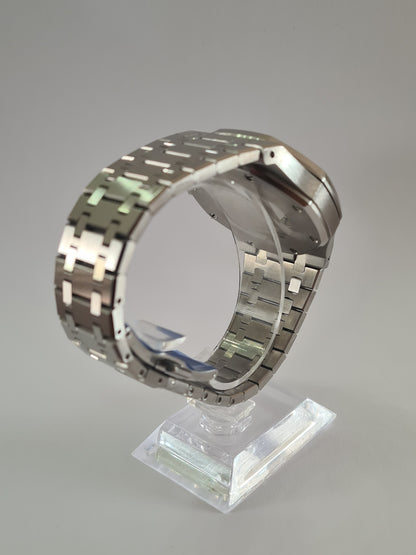 SeikOak – Black Dial, Silver Case 42 mm